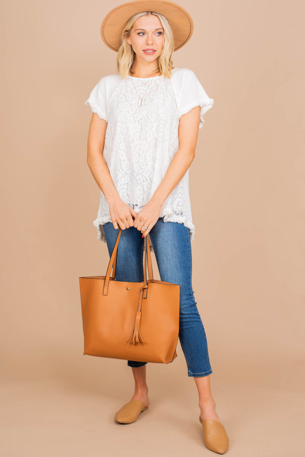 white lace top