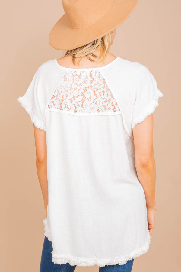 white lace top