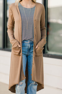 long button down duster cardigan