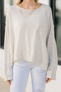 relaxed fit bell sleeve sweater