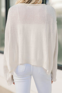 relaxed fit bell sleeve sweater