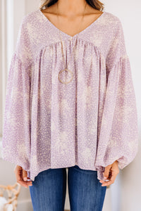 ditsy floral bubble sleeve top