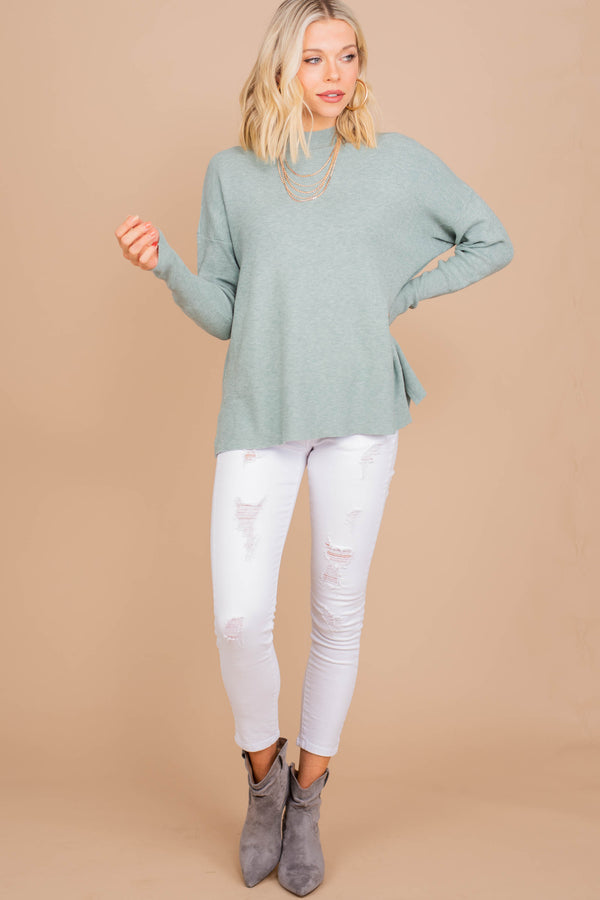 classic mock neck sweater