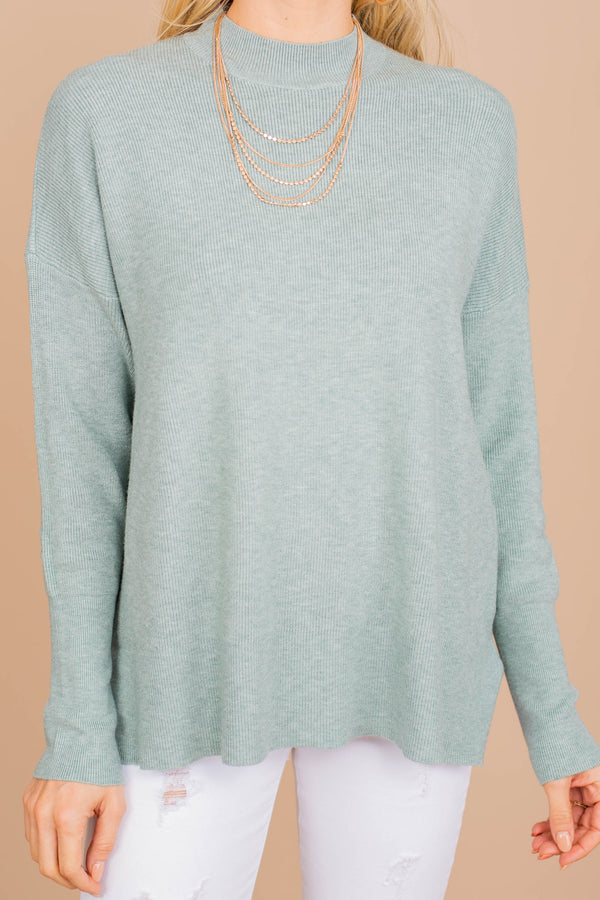 classic mock neck sweater