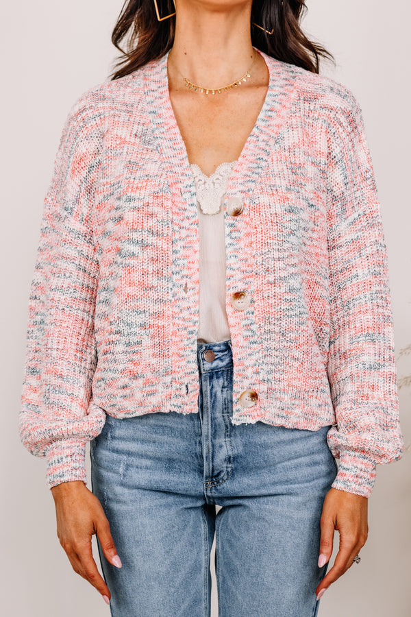 confetti knit button down cardigan