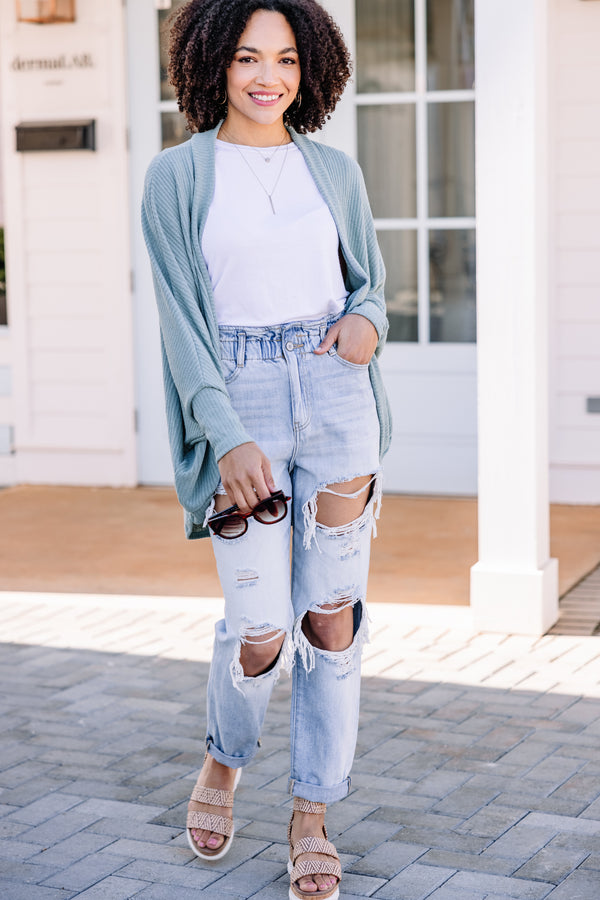 Comfy Sage Green Cardigan Causal Cardigans Shop the Mint