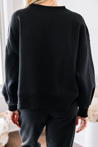 drop shoulder solid pullover