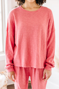 comfy pink pullover