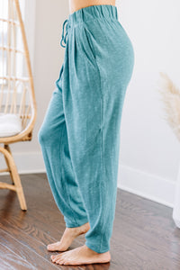 comfy teal joggers