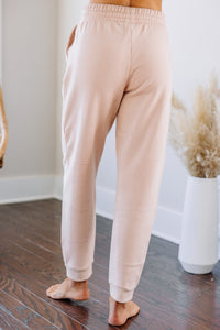 casual pink joggers