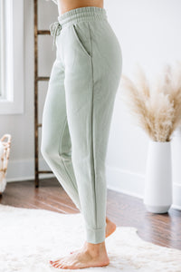 It's All Here Light Sage Green Joggers