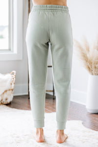 It's All Here Light Sage Green Joggers