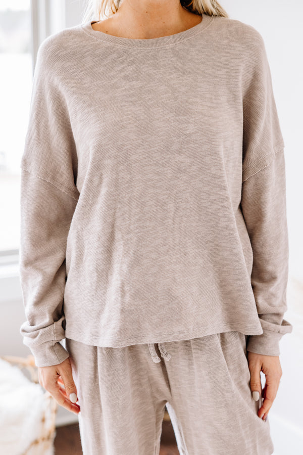 comfy brown pullover