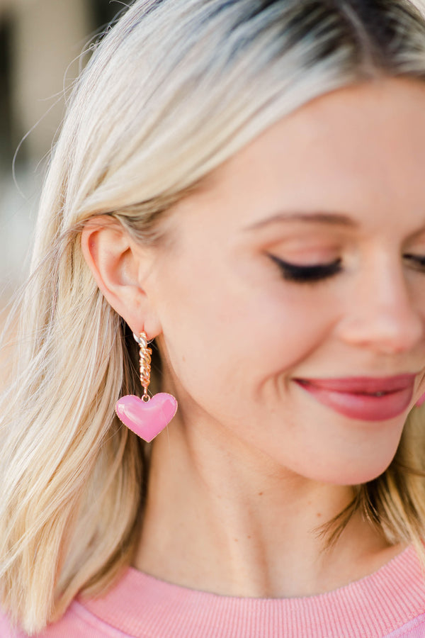 Treasure Jewels: Pink Braided Hoop Earrings