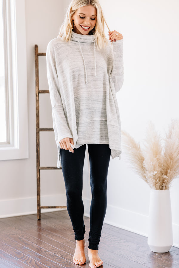 Now Is The Time Heather Gray Tunic