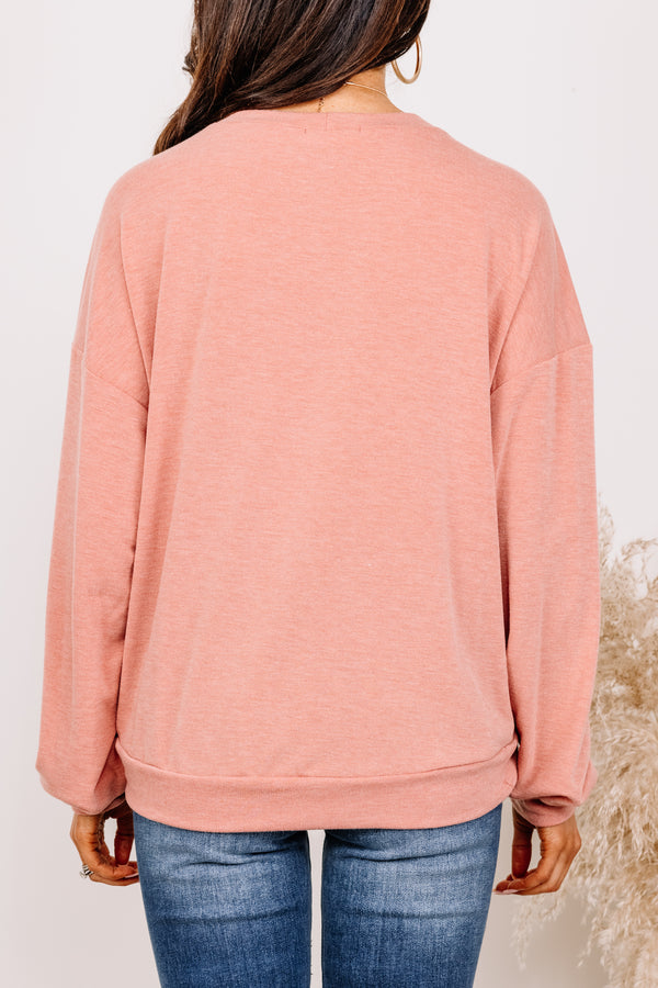 bubble sleeve relaxed pullover
