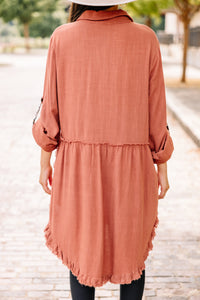 Have Your Attention Clay Orange Tunic