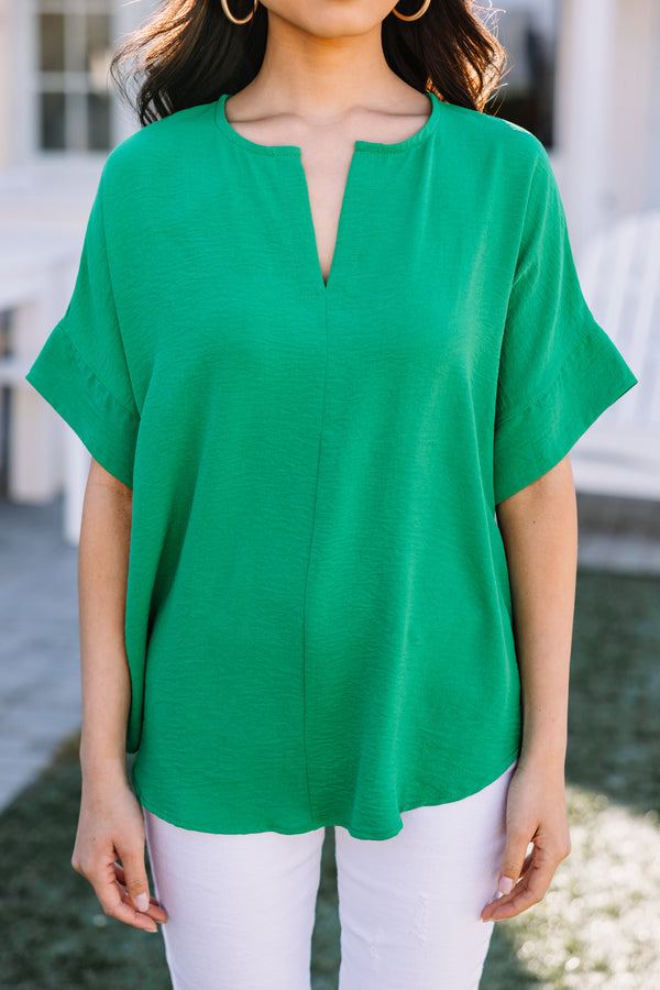 The Slouchy Kelly Green Relaxed Top