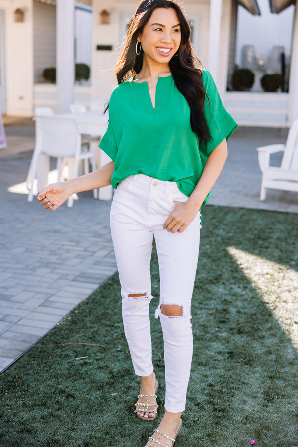 The Slouchy Kelly Green Relaxed Top