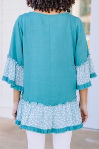 Full Of Ideas Jade Green Spotted Tunic