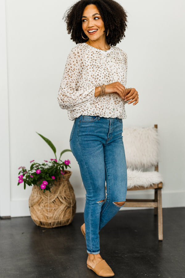 leopard print blouse