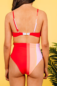 colorblock bikini top