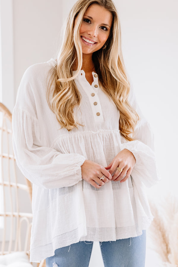 light white babydoll tunic