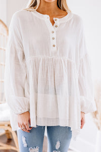 light white babydoll tunic