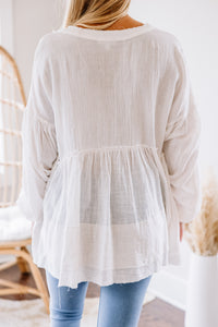 light white babydoll tunic