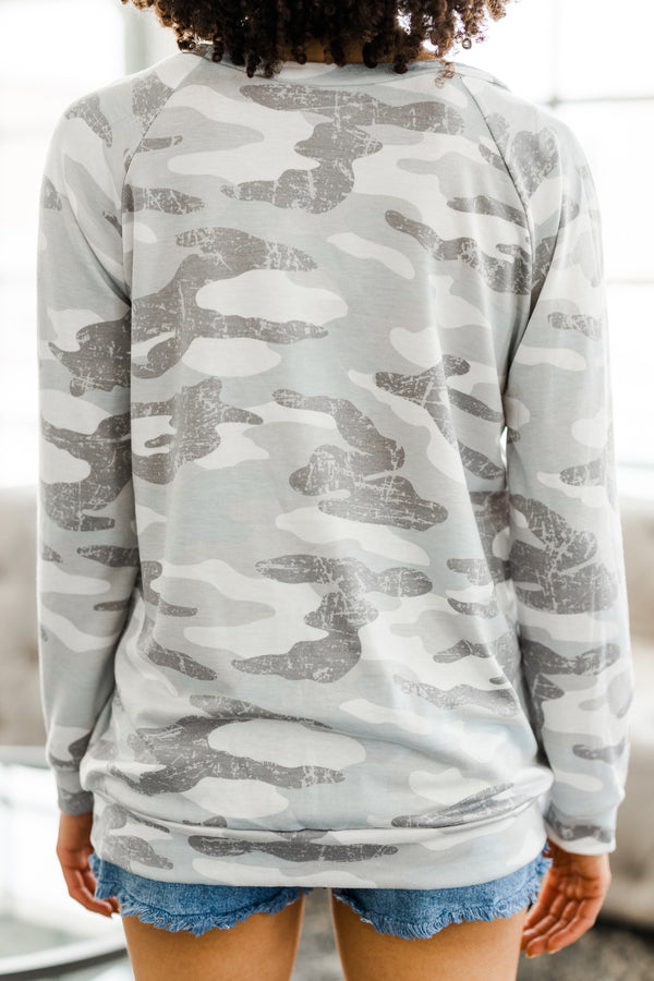 long sleeve camo top