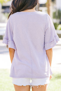 striped purple top