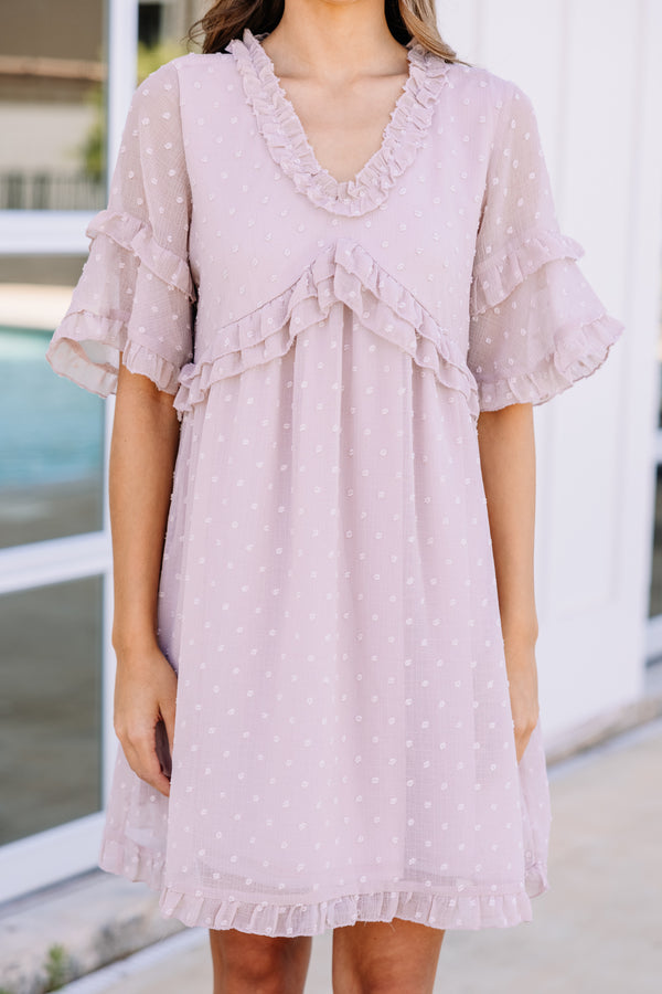 feminine swiss dot dress