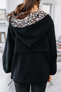 casual leopard hoodie