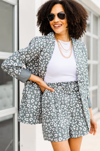 leopard print blazer