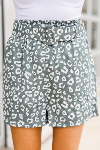 leopard paperbag shorts