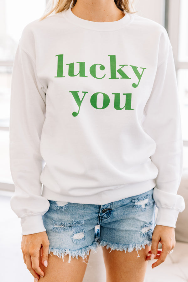 lucky graphic sweatshirt