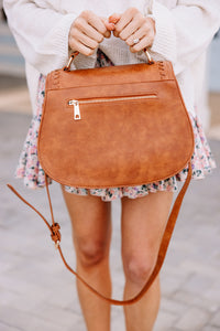 brown saddle bag