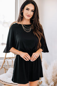 casual cute black romper