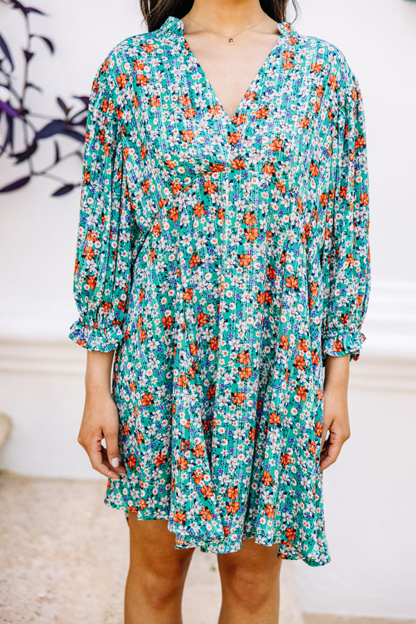 patterned dresses Women's Aimee Dark Teal Multi Floral Print Bustier Maxi Dress | Size: L