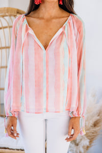 colorful striped blouse