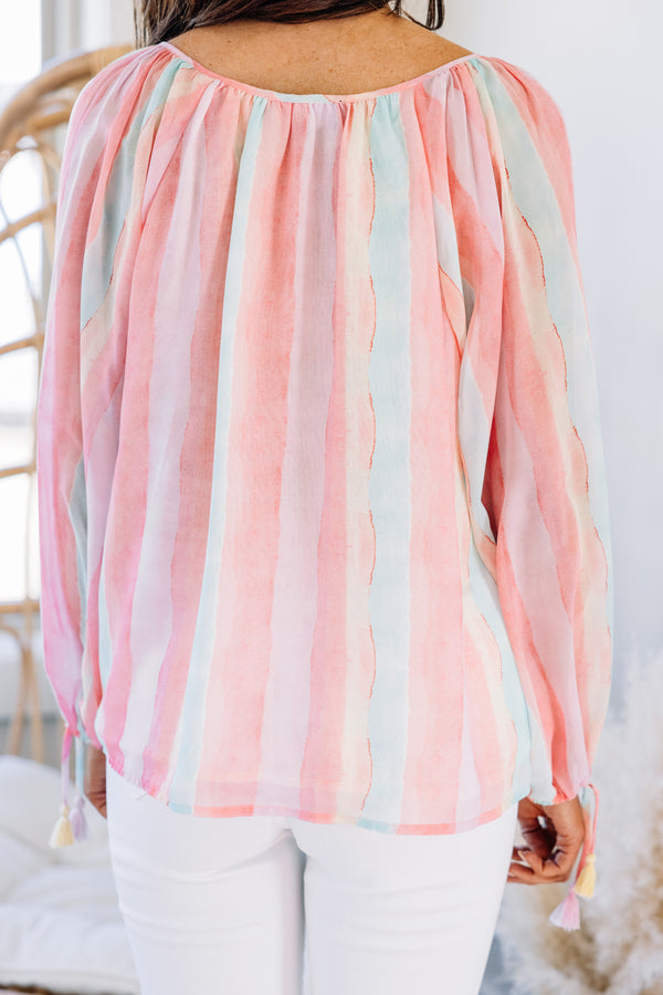 colorful striped blouse