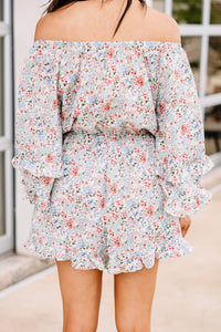 Walk This Way Mint Green Ditsy Floral Romper