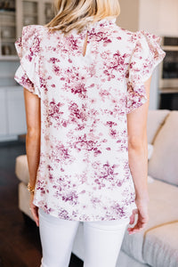 floral ruffled blouse