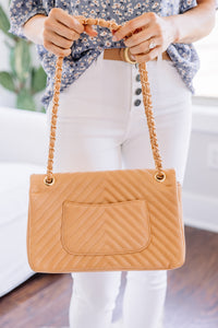 quilted brown purse