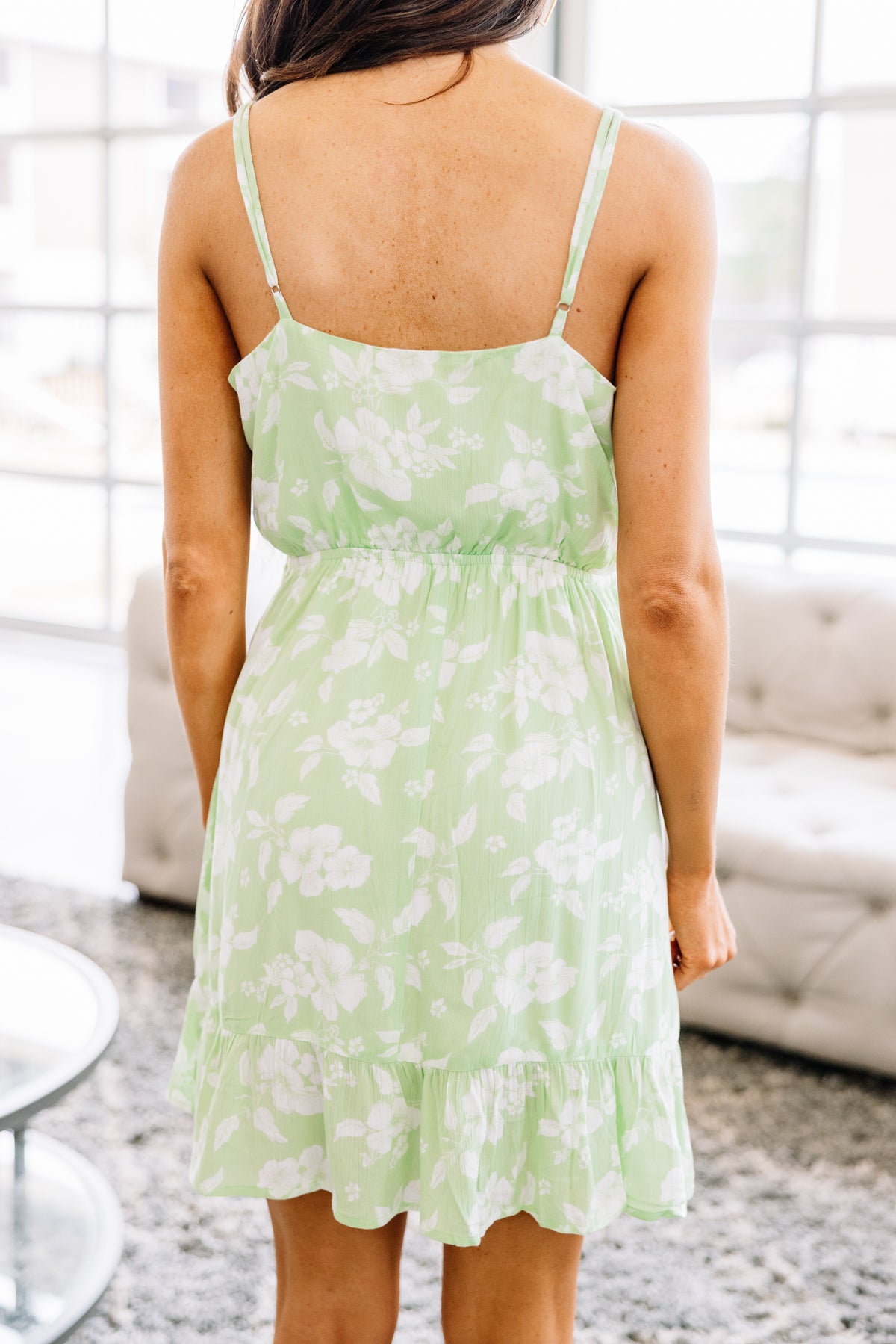 Light Mint Green Floral Dress Feminine Dresses Shop the Mint