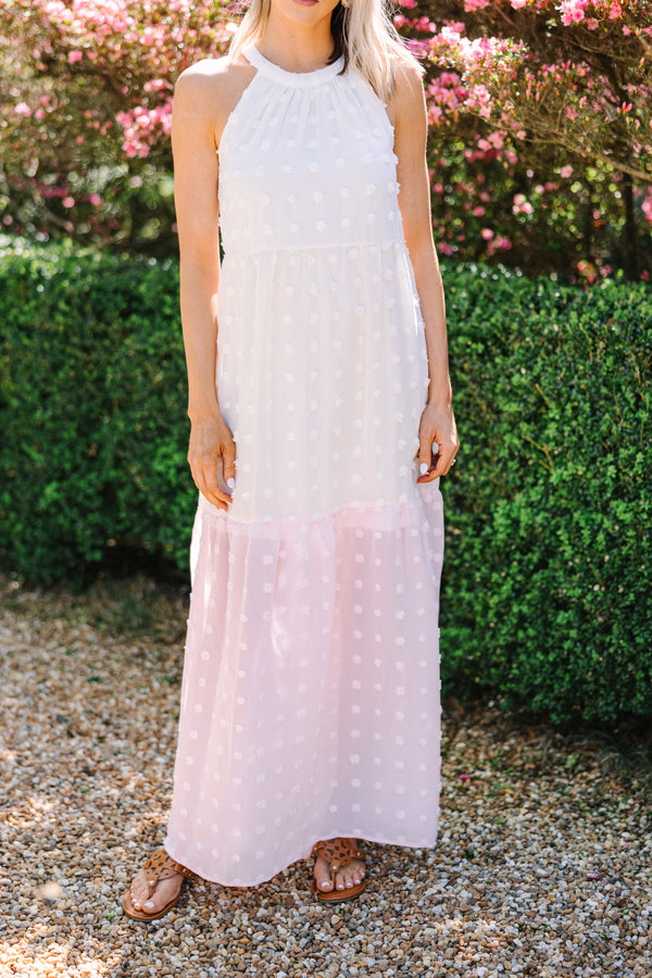 white dress pink & Floral Tiered Crochet Lace Boho Maxi Made in the USA SizeChestWaistLength (Shoulder to Hem)2 2120254222129624233182625321028273712292838* These are garment measurements White Pink A Line Wedding