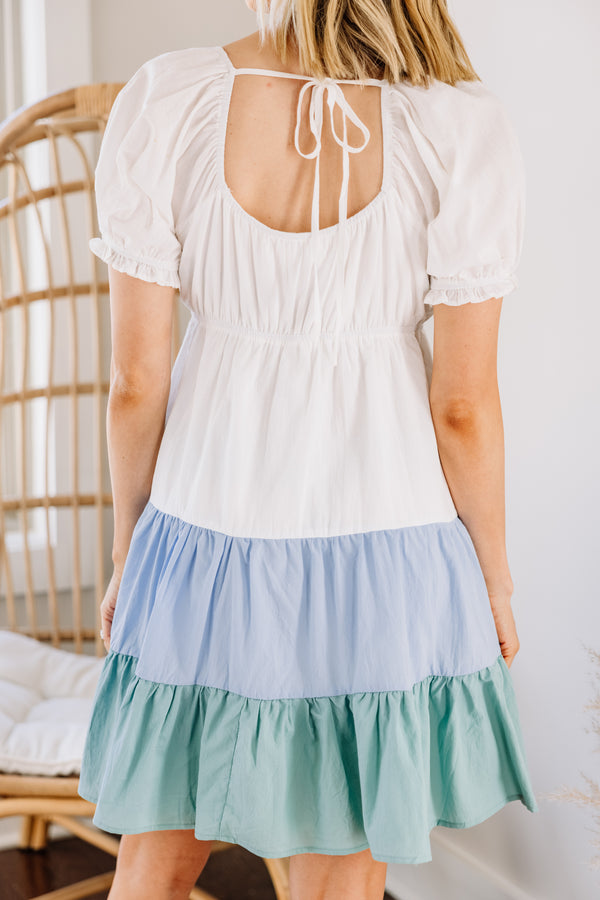 A Moment Of Happiness Sky Blue Babydoll Dress