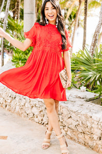 Realized Love Chili Powder Red Lace Dress