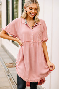 pink leopard tunic