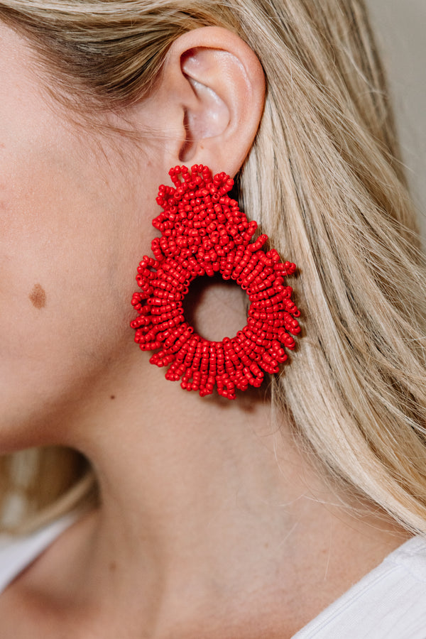 Treasure Jewels: Stella Red Beaded Earrings